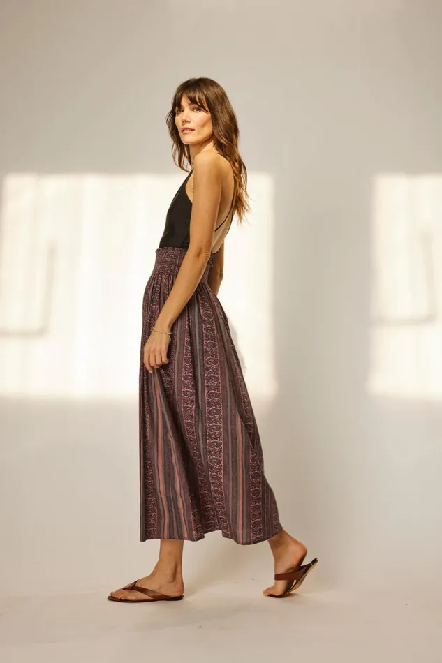 Women Natalie Martin Bottoms Bella Skirt Paisley Stripe Heather Women Natalie Martin Bottoms Bella Skirt Paisley Stripe Heather