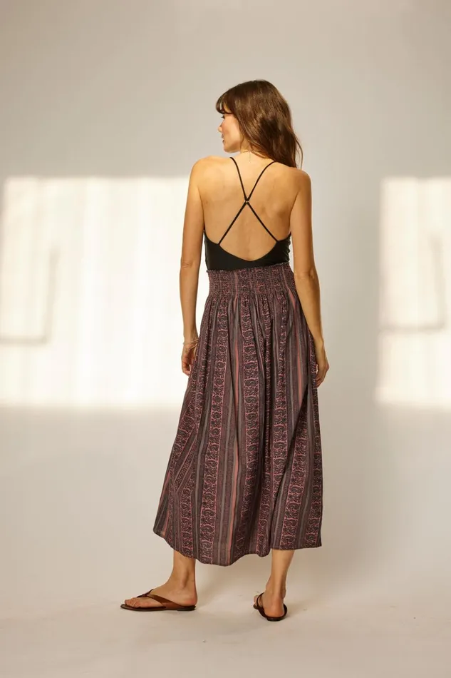Women Natalie Martin Bottoms Bella Skirt Paisley Stripe Heather Women Natalie Martin Bottoms Bella Skirt Paisley Stripe Heather