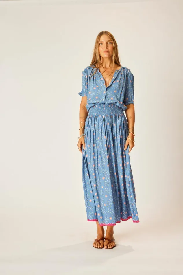 Women Natalie Martin Bottoms Bella Skirt Pinwheel Denim