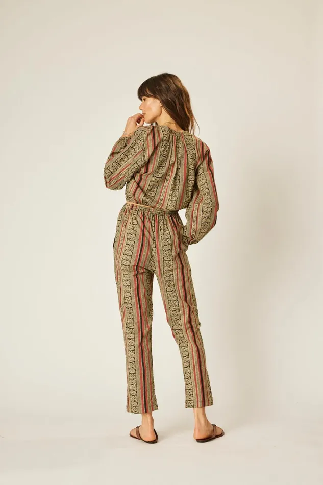 Women Natalie Martin Bottoms Bianca Pant Paisley Stripe Black Women Natalie Martin Bottoms Bianca Pant Paisley Stripe Black