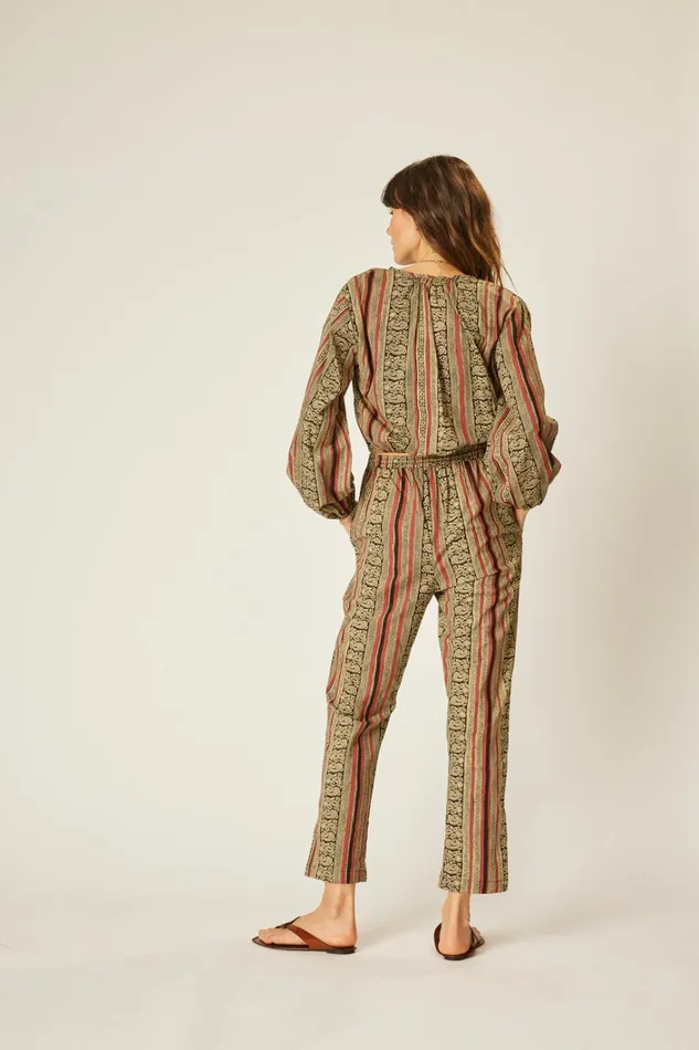 Women Natalie Martin Bottoms Bianca Pant Paisley Stripe Black Women Natalie Martin Bottoms Bianca Pant Paisley Stripe Black
