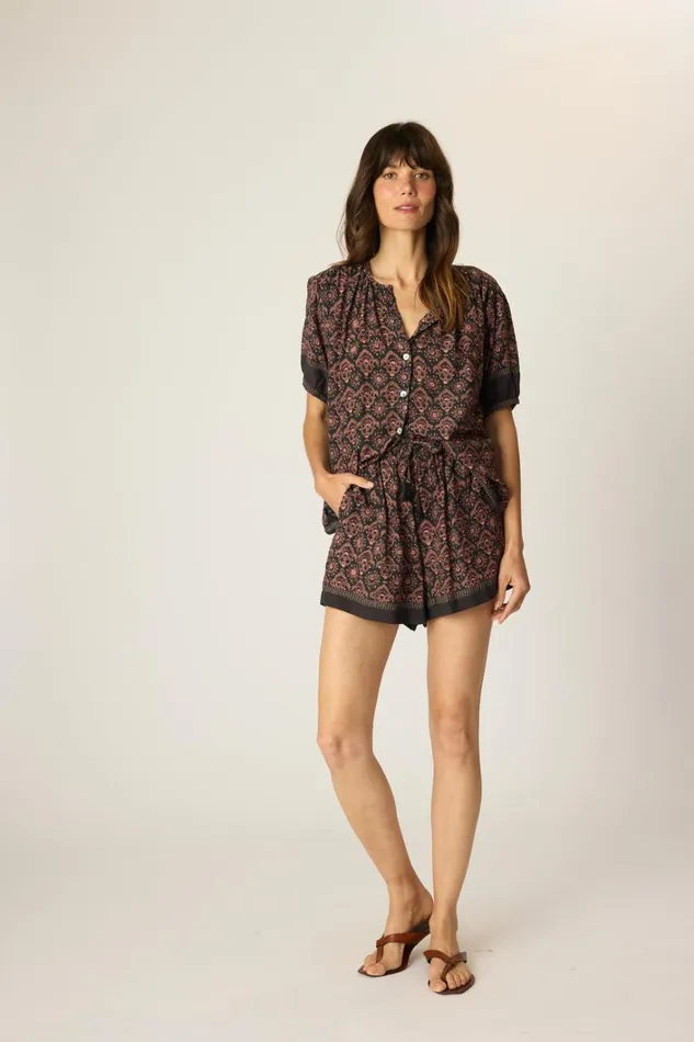 Women Natalie Martin Bottoms Jasper Short Fleurdelis Black
