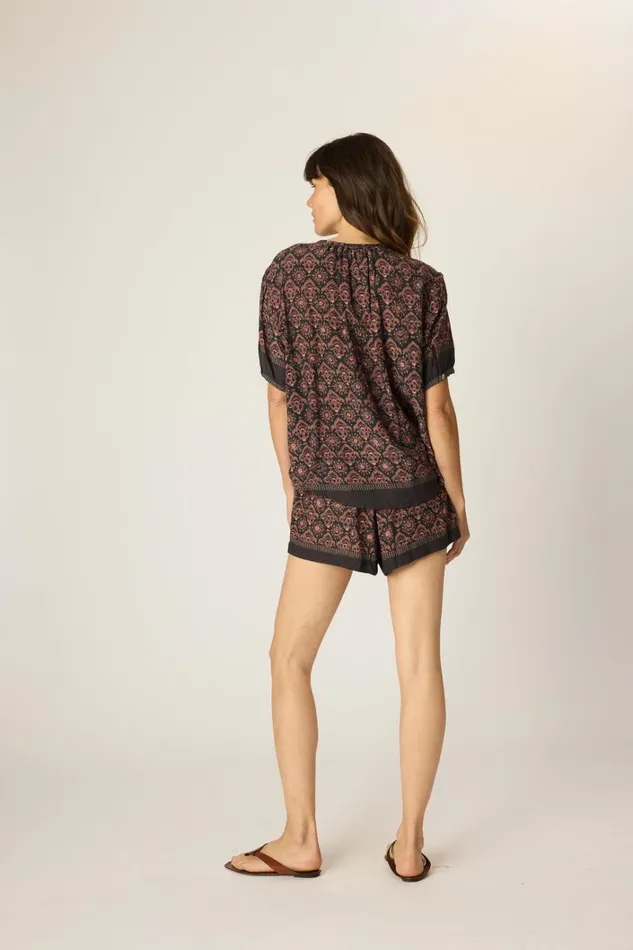 Women Natalie Martin Bottoms Jasper Short Fleurdelis Black