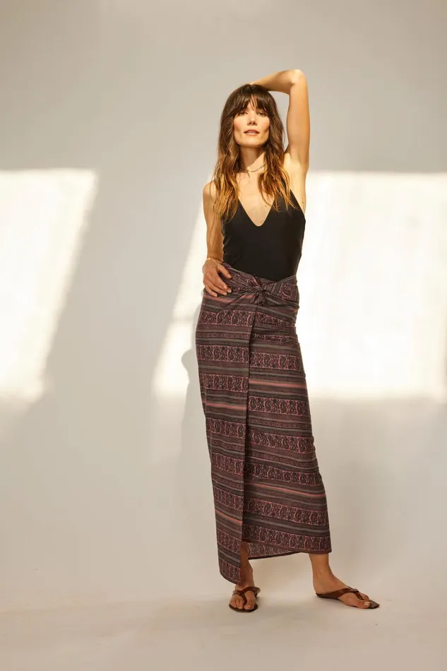 Women Natalie Martin Bottoms Sarong Paisley Stripe Heather