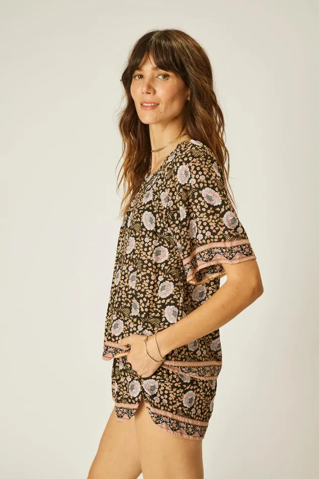 Women Natalie Martin Bottoms Tash Short Vintage Flowers Sepia Women Natalie Martin Bottoms Tash Short Vintage Flowers Sepia