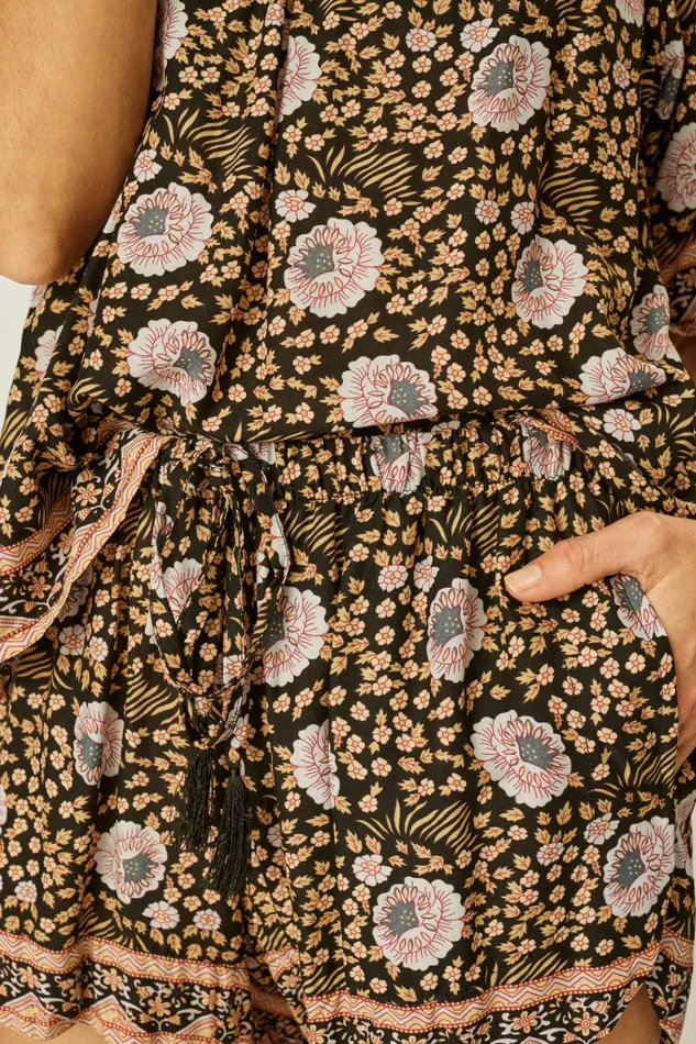 Women Natalie Martin Bottoms Tash Short Vintage Flowers Sepia Women Natalie Martin Bottoms Tash Short Vintage Flowers Sepia