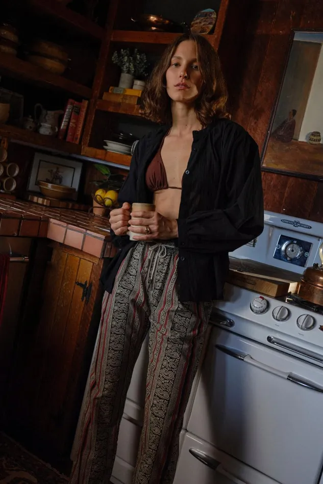 Women Natalie Martin Bottoms William Pant Unisex Fleurdelis Black