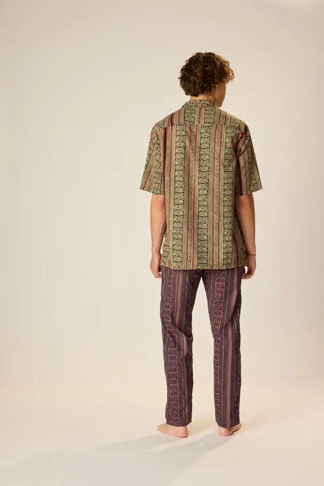 Women Natalie Martin Bottoms William Pant Unisex Paisley Stripe Heather