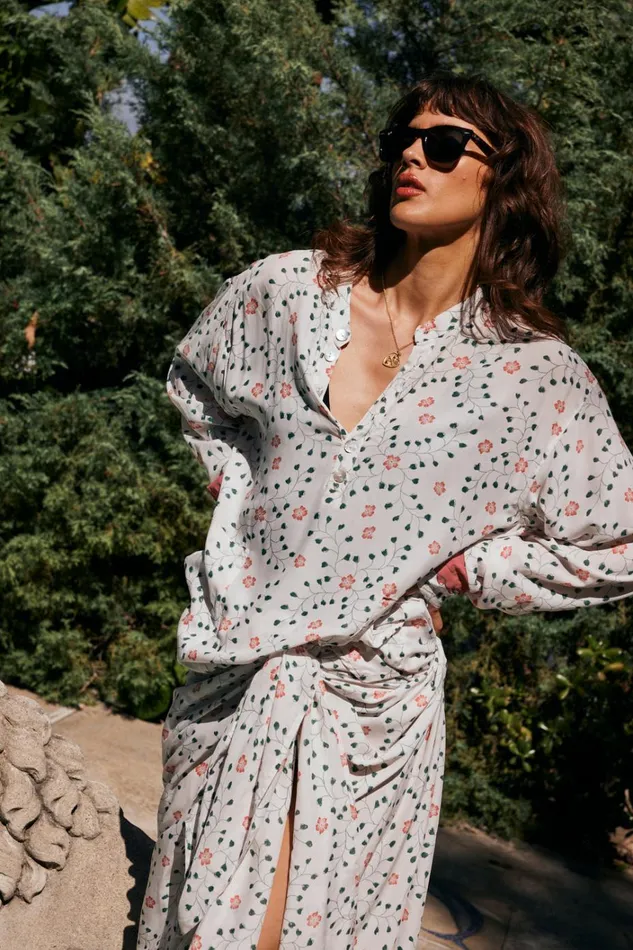Women Natalie Martin CoverUps Aprs Swim Top Pinwheel Cotton