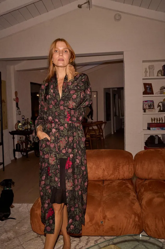 Women Natalie Martin CoverUps Diane Smoking Jacket Lehua Black