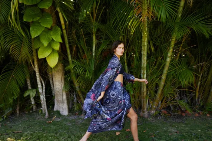 Women Natalie Martin CoverUps Diane Smoking Jacket Peacock Ink Women Natalie Martin CoverUps Diane Smoking Jacket Peacock Ink