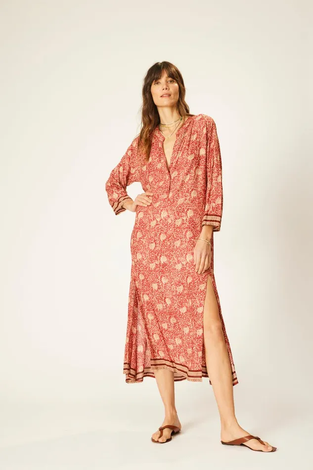 Women Natalie Martin CoverUps Isobel Dress Water Lily Terracotta