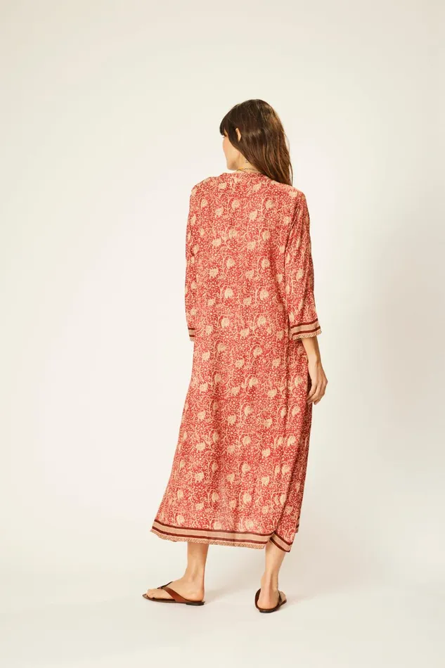 Women Natalie Martin CoverUps Isobel Dress Water Lily Terracotta