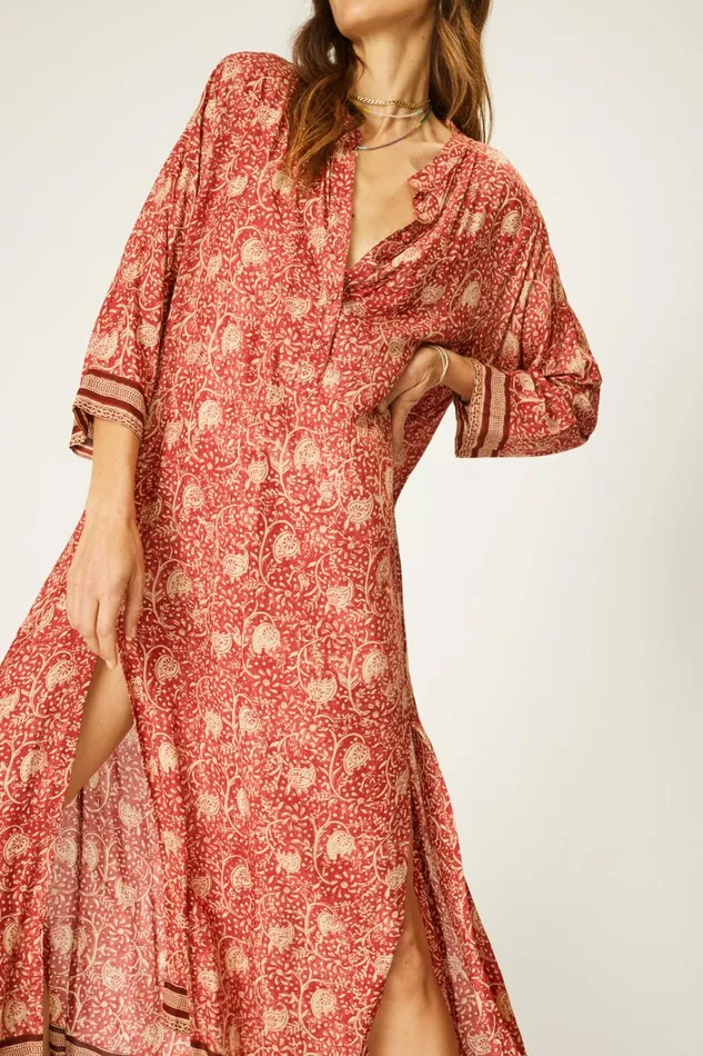Women Natalie Martin CoverUps Isobel Dress Water Lily Terracotta