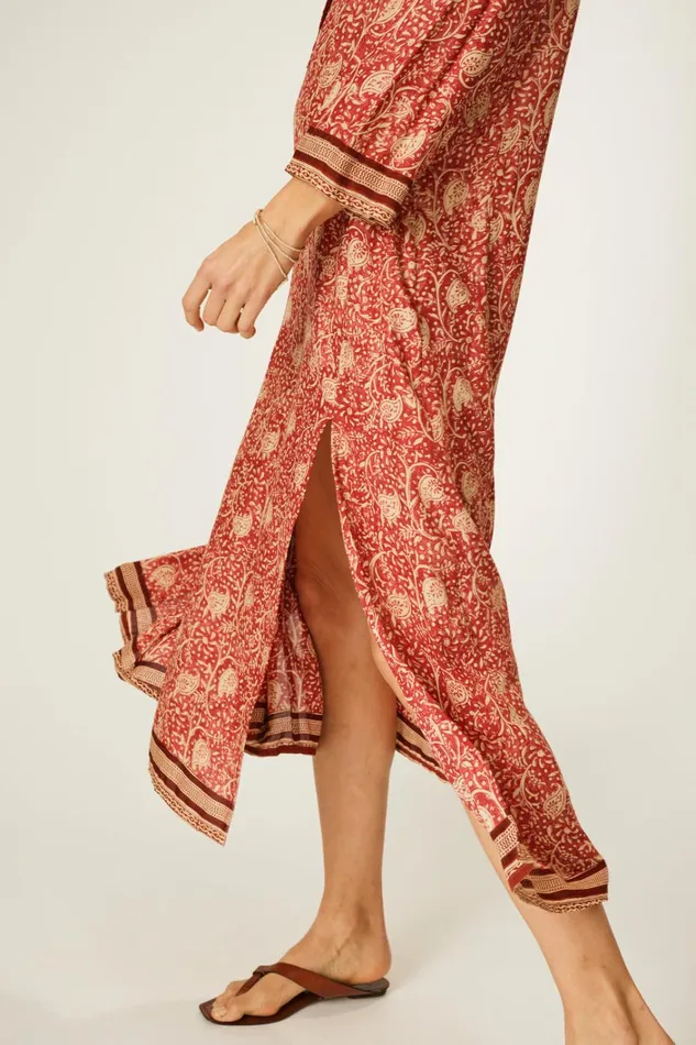 Women Natalie Martin CoverUps Isobel Dress Water Lily Terracotta