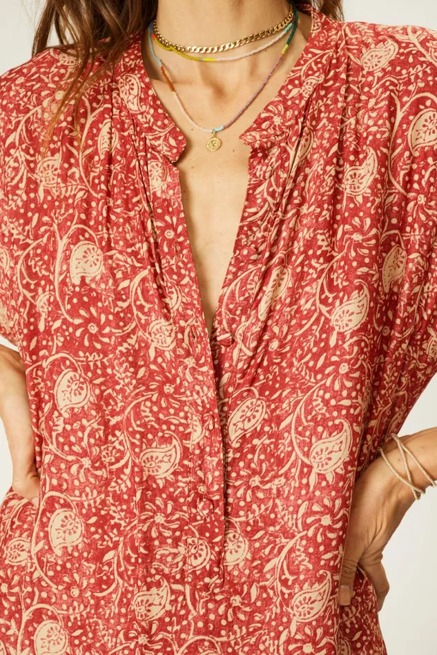 Women Natalie Martin CoverUps Isobel Dress Water Lily Terracotta