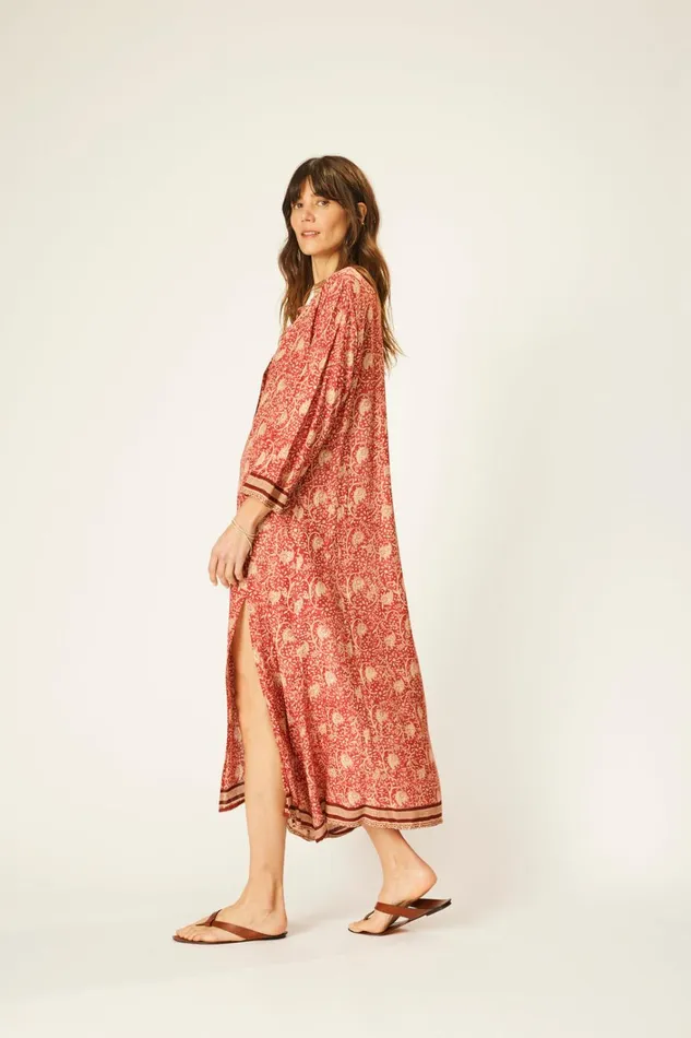 Women Natalie Martin CoverUps Isobel Dress Water Lily Terracotta