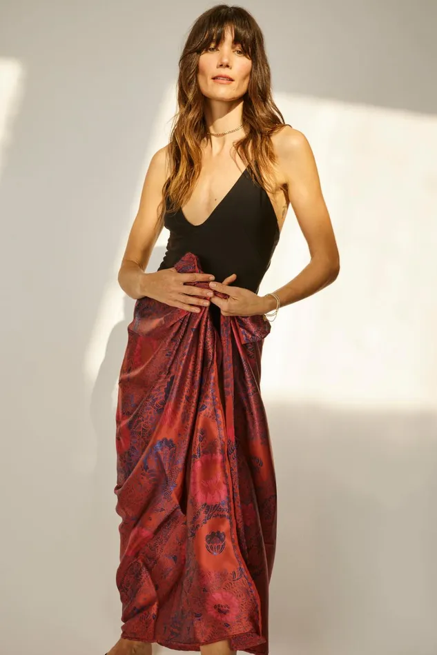 Women Natalie Martin CoverUps Sarong Peacock Currant Women Natalie Martin CoverUps Sarong Peacock Currant