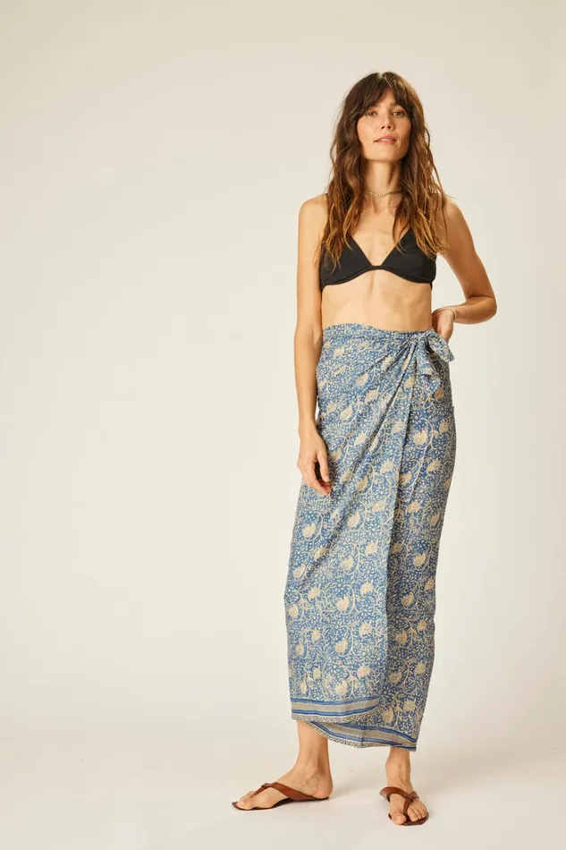 Women Natalie Martin CoverUps Sarong Water Lily Blue