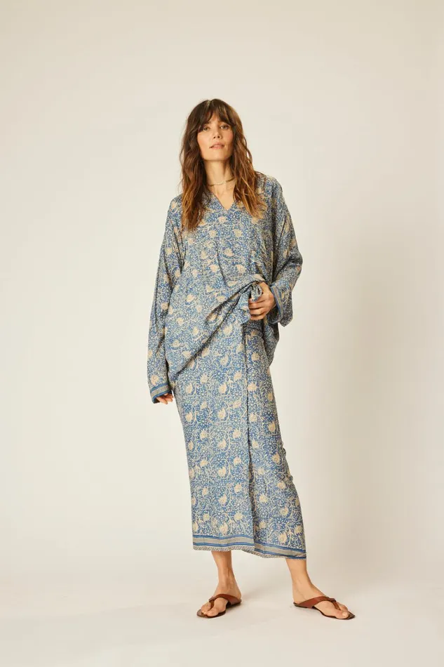 Women Natalie Martin CoverUps Sarong Water Lily Blue Women Natalie Martin CoverUps Sarong Water Lily Blue