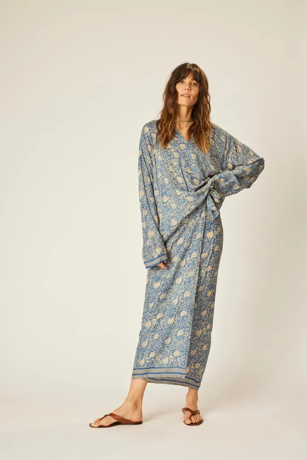Women Natalie Martin CoverUps Sarong Water Lily Blue Women Natalie Martin CoverUps Sarong Water Lily Blue