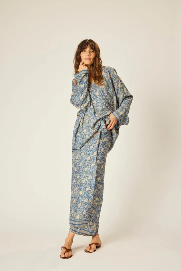 Women Natalie Martin CoverUps Sarong Water Lily Blue Women Natalie Martin CoverUps Sarong Water Lily Blue