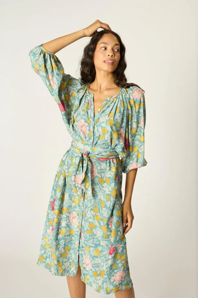 Women Natalie Martin Dresses Alex Midi With Sash Lehua Sea