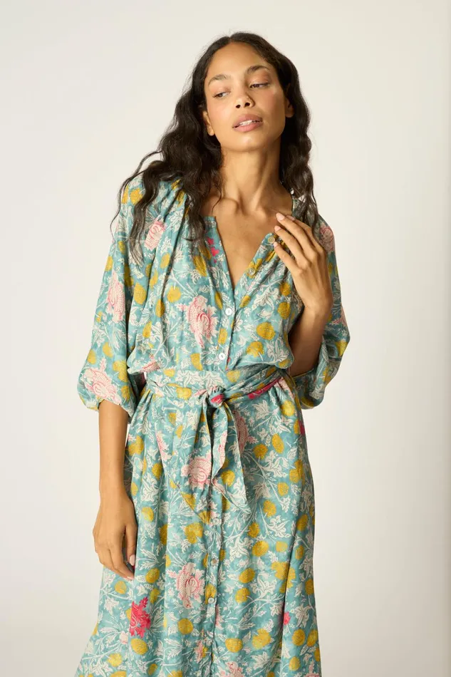 Women Natalie Martin Dresses Alex Midi With Sash Lehua Sea