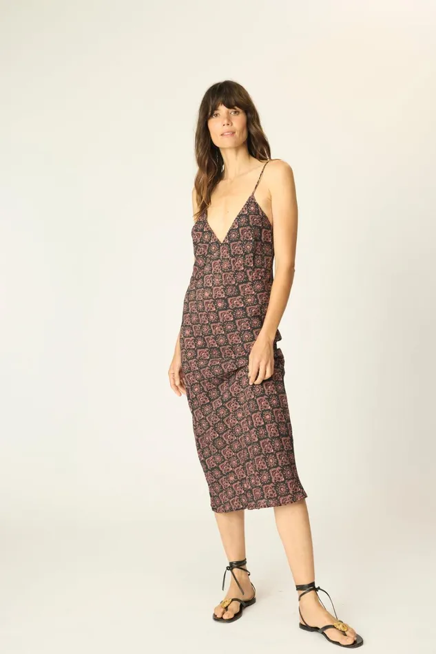 Women Natalie Martin Dresses Eve Slip Dress Fleurdelis Black