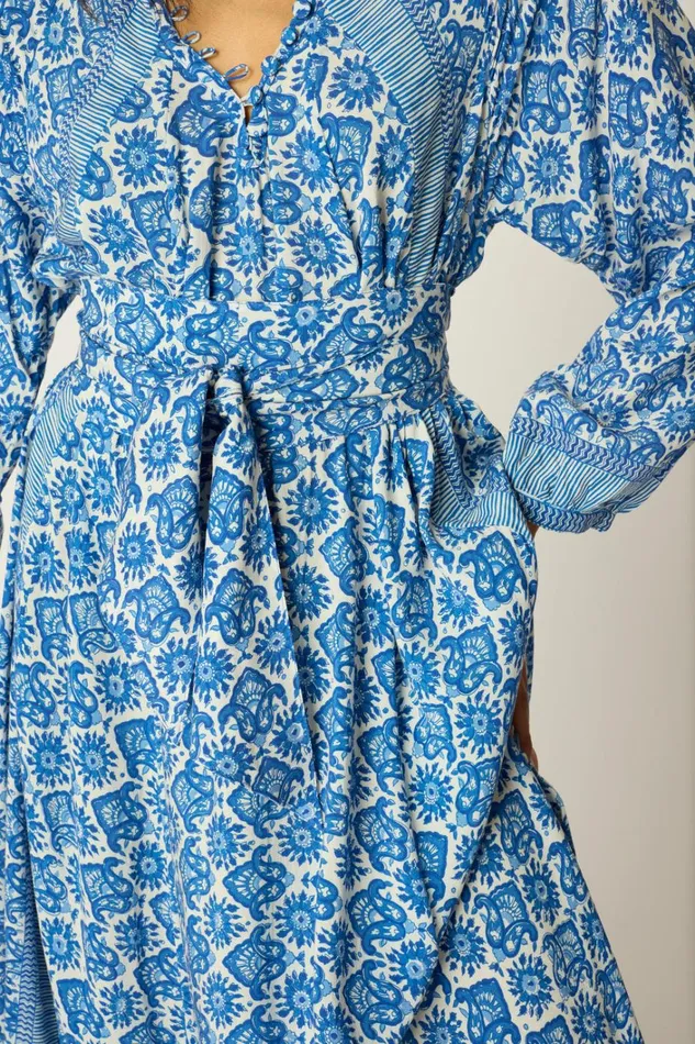 Women Natalie Martin Dresses Fiore Maxi Fleurdelis Blue