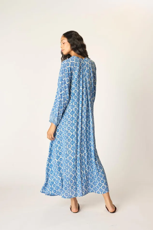 Women Natalie Martin Dresses Fiore Maxi Fleurdelis Blue