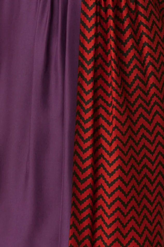Women Natalie Martin Dresses Gina Maxi Block Zigzag Aubergine