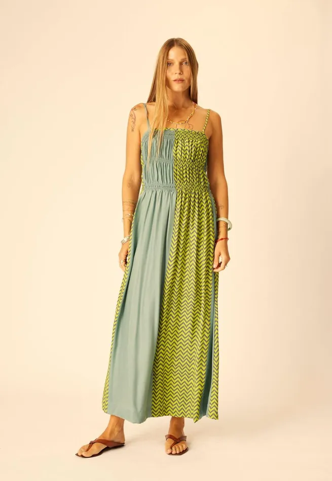 Women Natalie Martin Dresses Gina Maxi Block Zigzag Aubergine