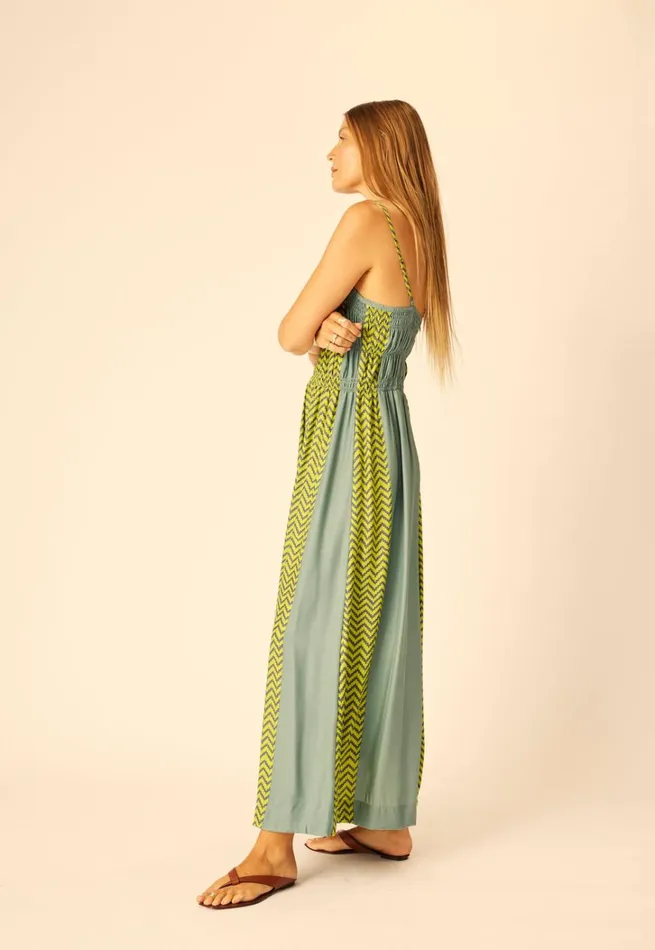 Women Natalie Martin Dresses Gina Maxi Block Zigzag Aubergine