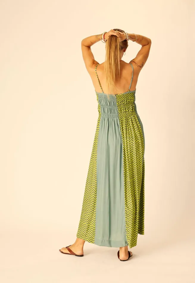 Women Natalie Martin Dresses Gina Maxi Block Zigzag Aubergine