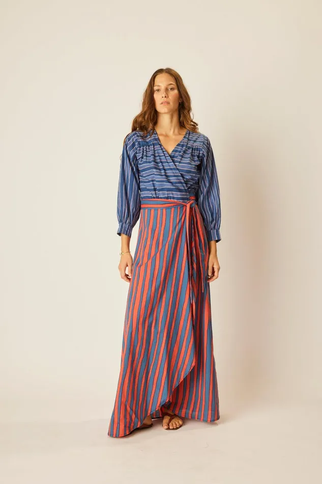 Women Natalie Martin Dresses Kate Long Sleeve Maxi Batik Combo