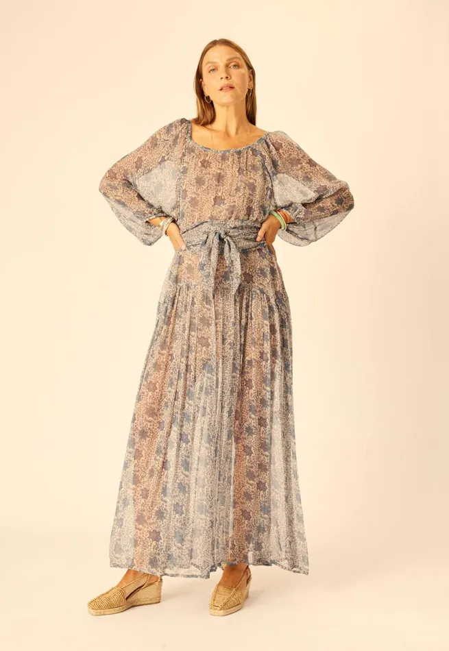 Women Natalie Martin Dresses Lainey Dress With Sash Snowflake Sea