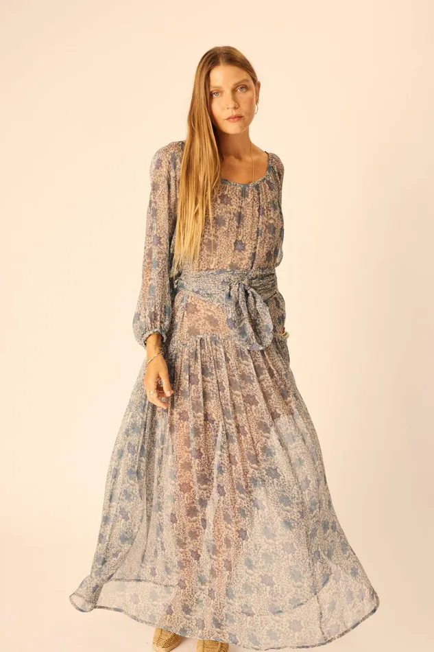 Women Natalie Martin Dresses Lainey Dress With Sash Snowflake Sea