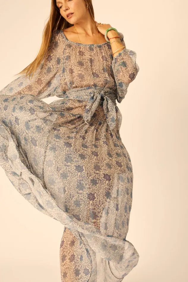 Women Natalie Martin Dresses Lainey Dress With Sash Snowflake Sea