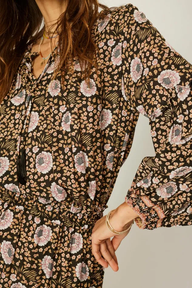 Women Natalie Martin Dresses Maggie Dress Vintage Flowers Sepia