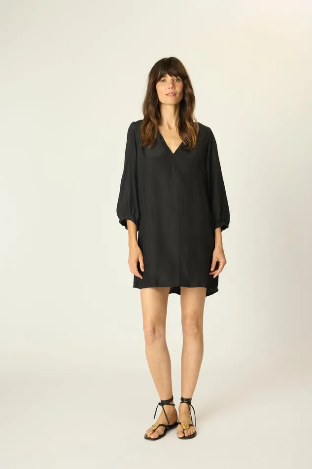 Women Natalie Martin Dresses Maria Dress Black Silk