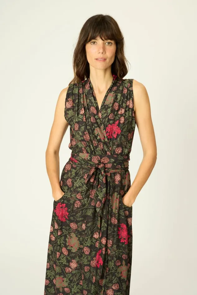 Women Natalie Martin Dresses Nico Sleeveless Maxi Lehua Black