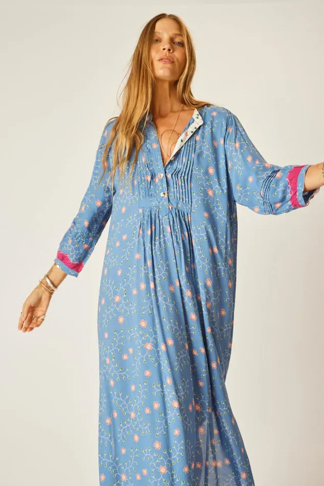 Women Natalie Martin Dresses Sammie Maxi Pinwheel Denim