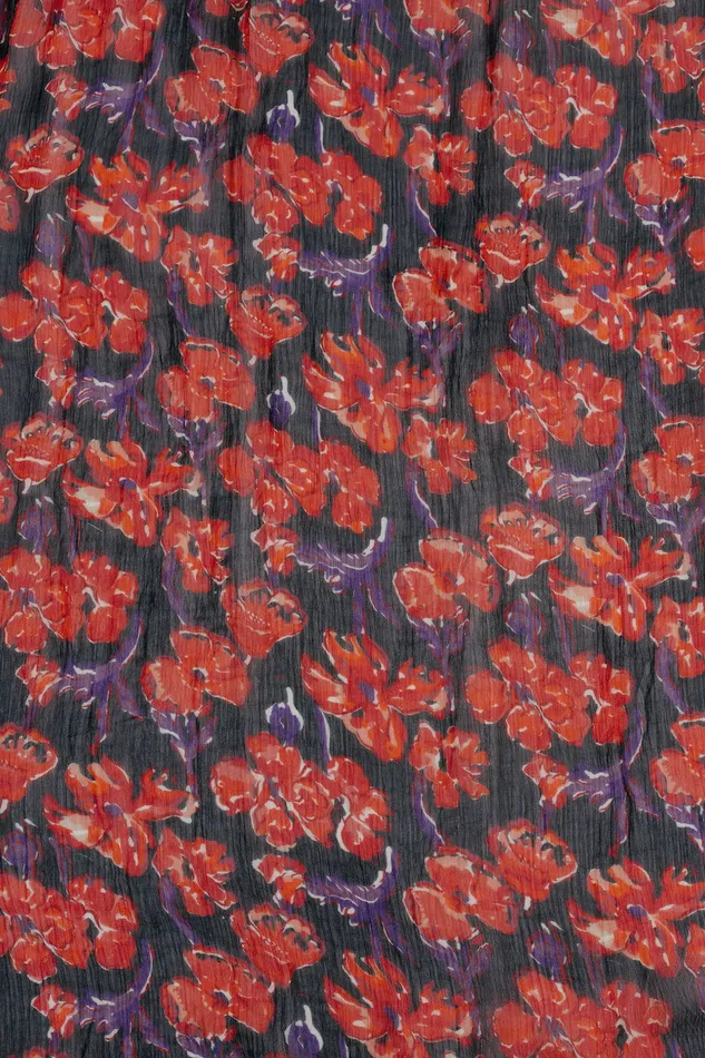 Women Natalie Martin Dresses Sienna Dress Chiffon Watercolor Print Onyx