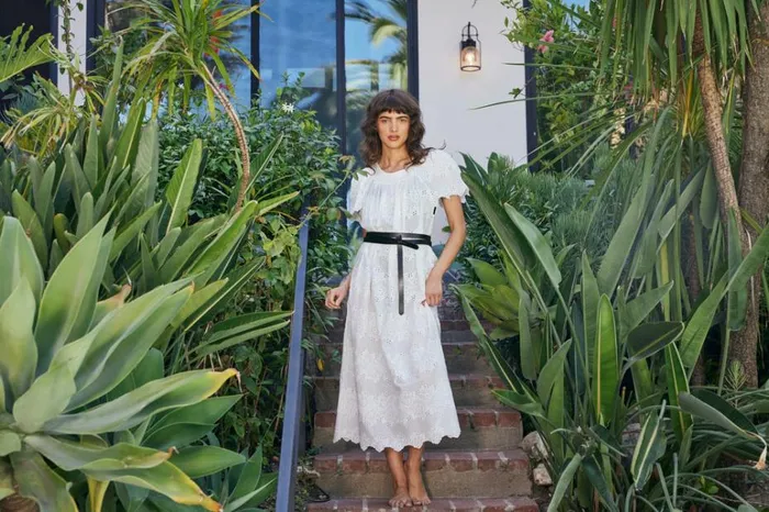 Women Natalie Martin Dresses Sienna Dress Geranium Milk