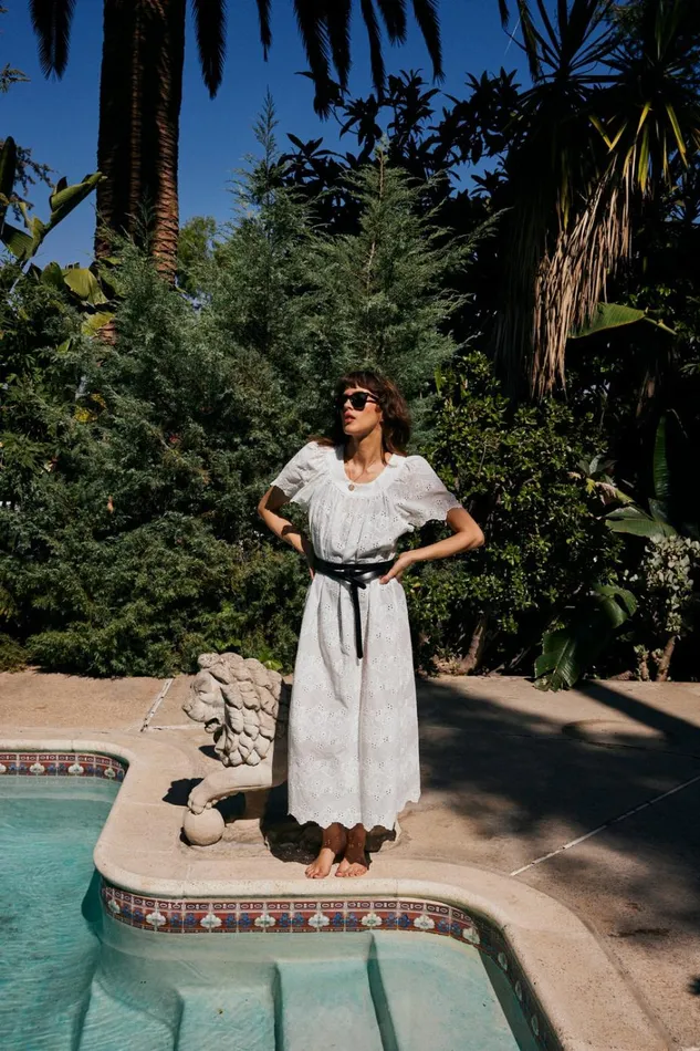 Women Natalie Martin Dresses Sienna Dress Geranium Milk