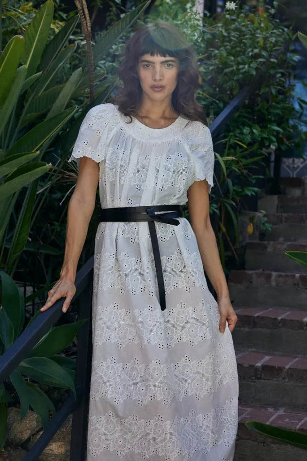 Women Natalie Martin Dresses Sienna Dress Geranium Milk