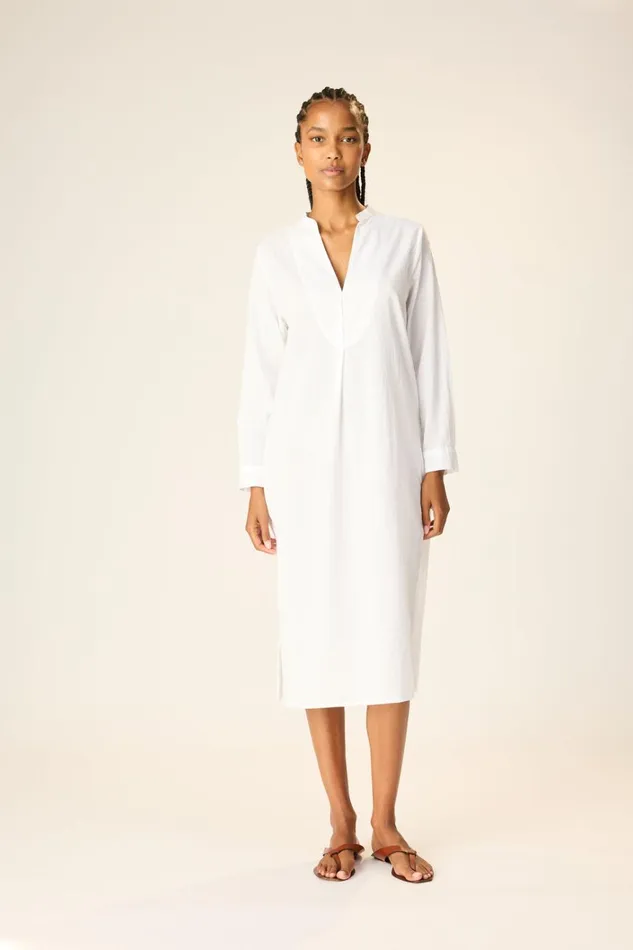 Women Natalie Martin Dresses Valerie Dress White Flat Cotton