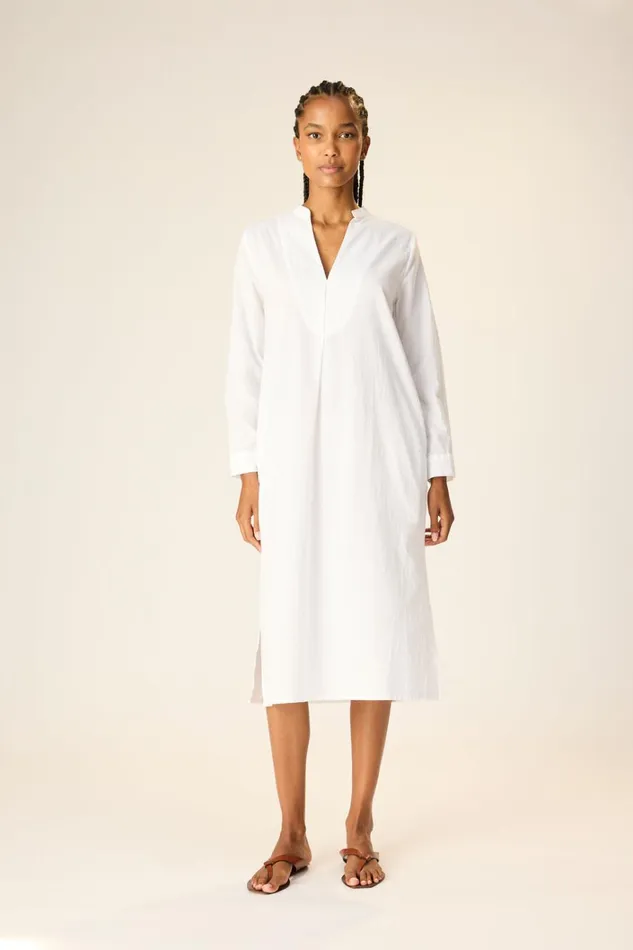 Women Natalie Martin Dresses Valerie Dress White Flat Cotton