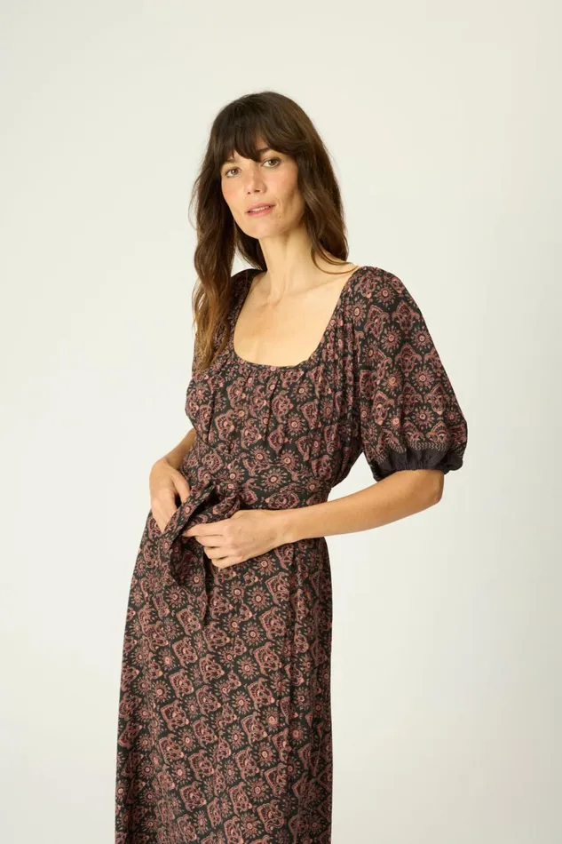 Women Natalie Martin Dresses Vivi Dress With Sash Fleurdelis Black